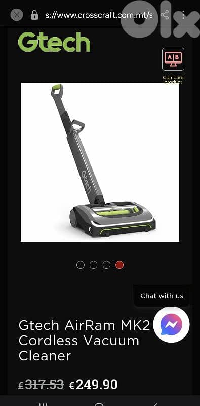 Gtech CORDLESS VACUUM CLEANER RECHARGEABLE 22V/ 4$ delivery 10