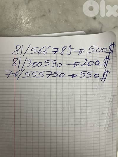 اعلان بيع ارقام تشريج الفا