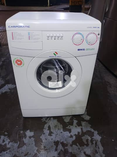 غسالا كامبو متك ايطالي تحكم مكنيك 8 كيلو
