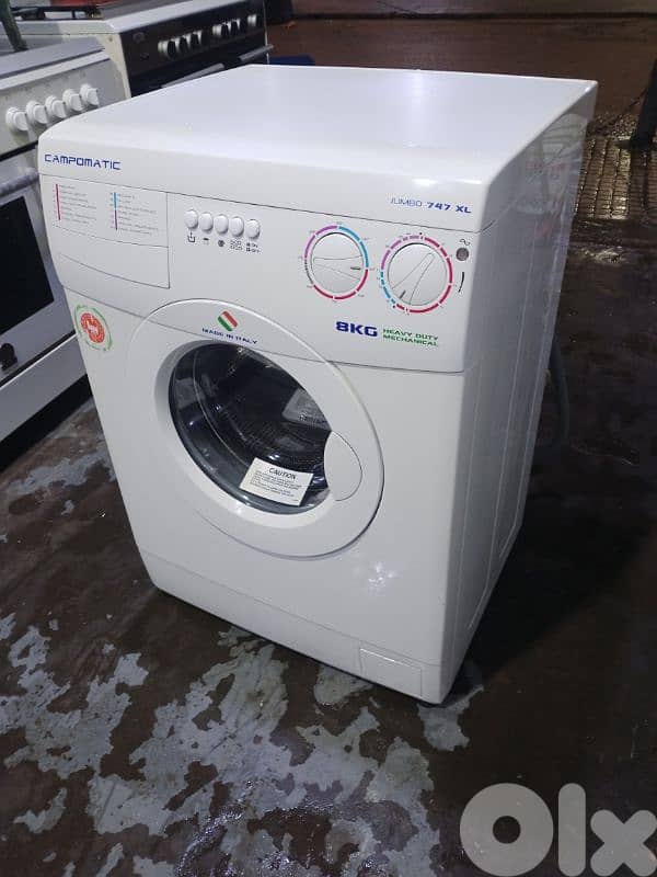 غسالا كامبو متك ايطالي تحكم مكنيك 8 كيلو 2