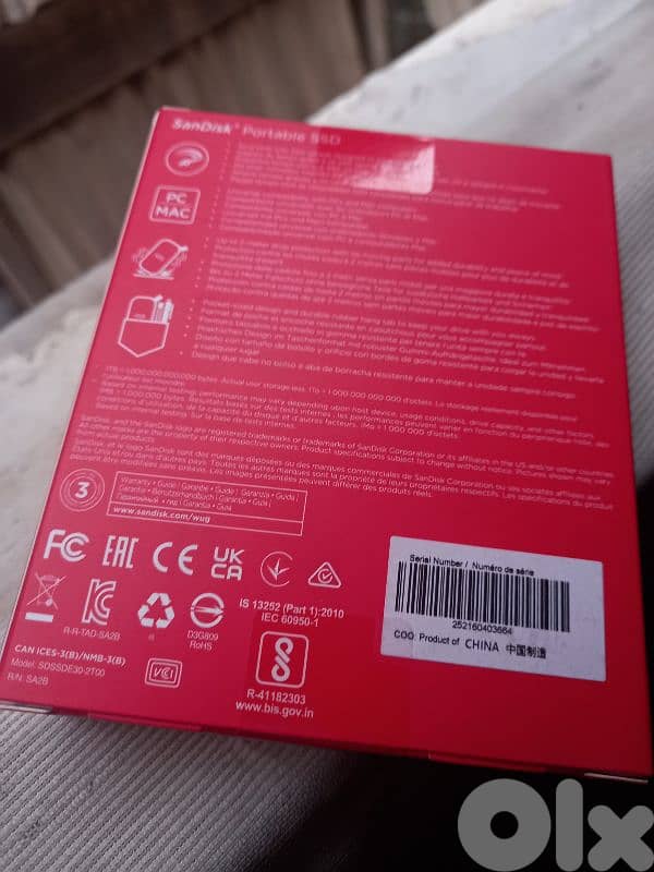 External Portable SSD SanDisk USB-C 1Tb SDSSDE30-1T00 1