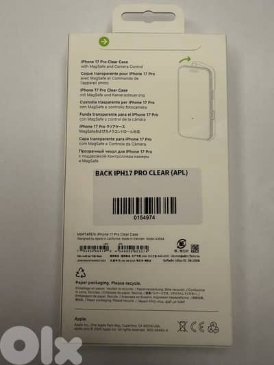 Iphone 17 pro Clear case with magsafe- original