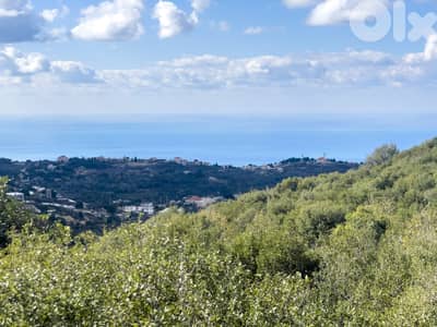 Sea & Green View Land in Kfoun - أرض بإطلالة بحر وخضارفي كفون