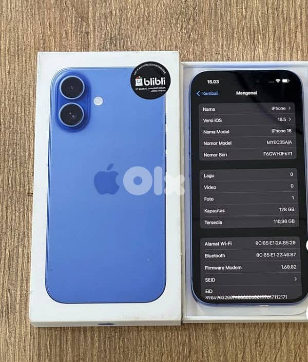 iphone 16 ( from america ) sim louked fek ta7ot turbo sim 5g 1