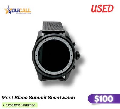 Mont Blanc Summit Smartwatch  Excellent Condition