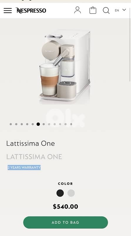 nespresso latissima one 1