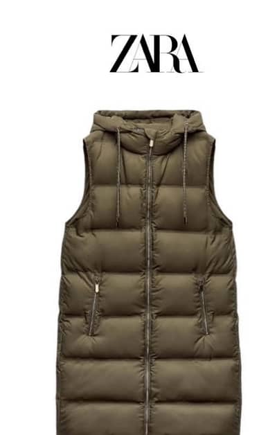 Zara long puffer vest