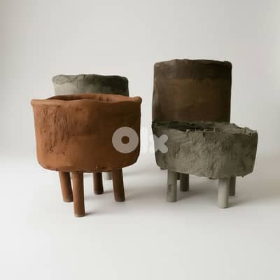 Concrete raised pots