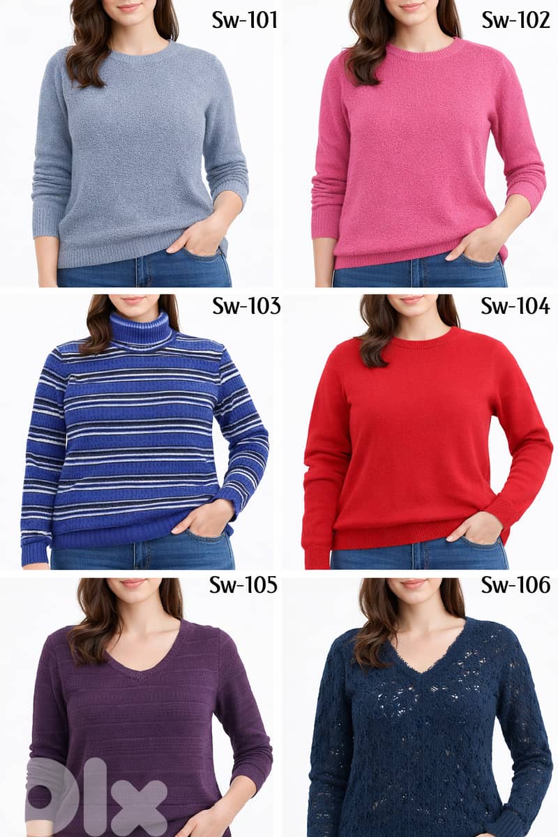 A Big Collection of Female European Sweaters (Wool&Cotton) 1