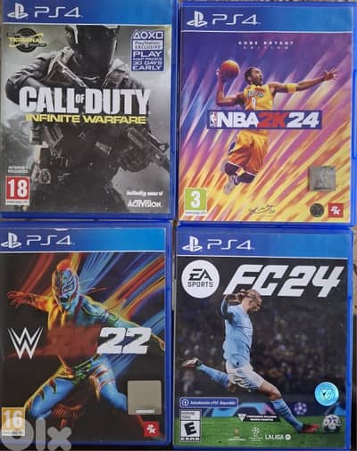 PS4 CD W2K22 FC24 Call of Duty NBA 24