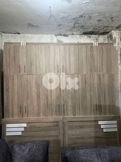 اوضة نوم تختين تفصيل جديد ملبسة بالكامل