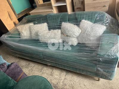 طقم كنبايات مودرن خشب شوح اسفنج إكسترا قماش تركي