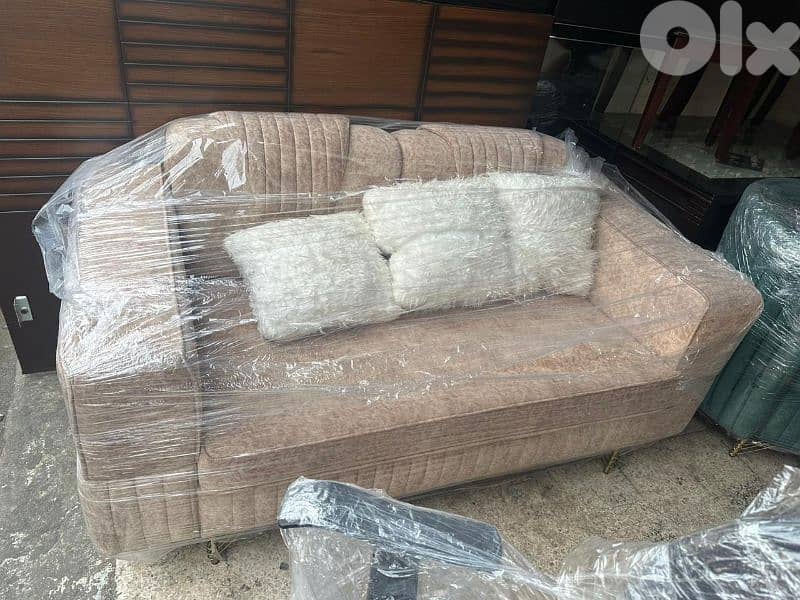 طقم كنبايات مودرن خشب شوح اسفنج إكسترا قماش تركي 2