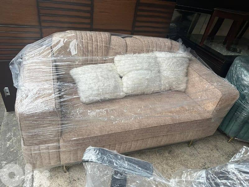 طقم كنبايات مودرن خشب شوح اسفنج إكسترا قماش تركي 3