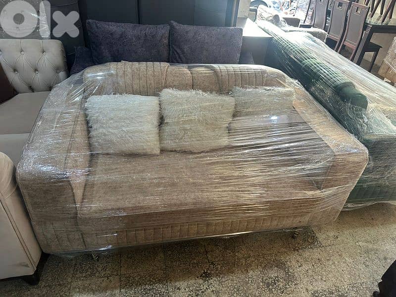 طقم كنبايات مودرن خشب شوح اسفنج إكسترا قماش تركي 6