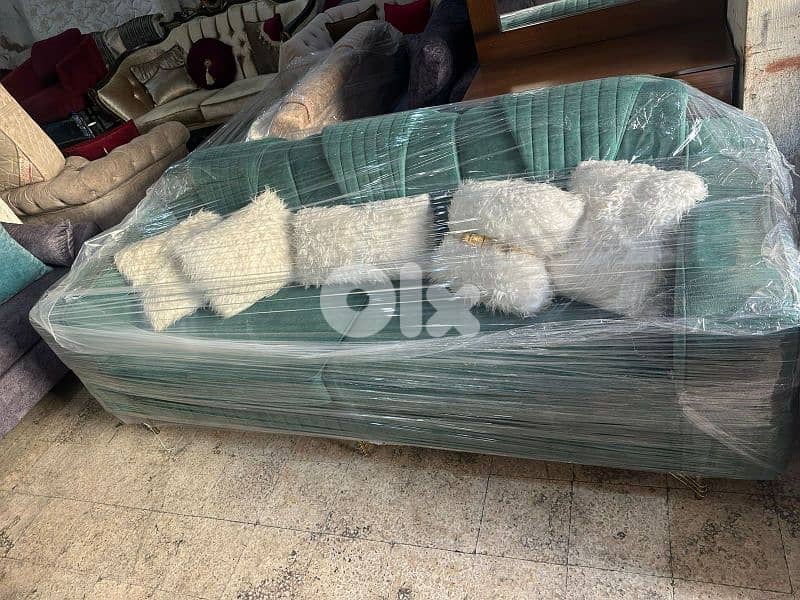 طقم كنبايات مودرن خشب شوح اسفنج إكسترا قماش تركي 8