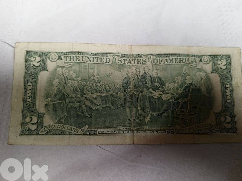 2$ bills 1