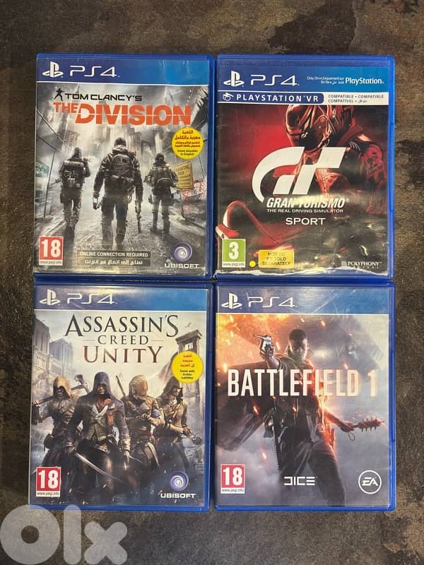 used ps4 + games 2