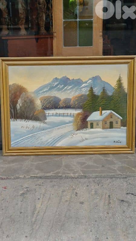 لوحة رسم زيتي اوروبية 1