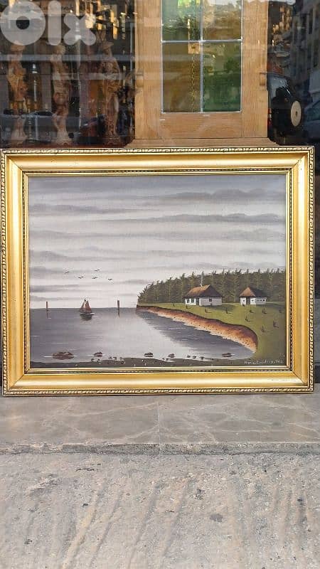 لوحة رسم زيتي اوروبية 1