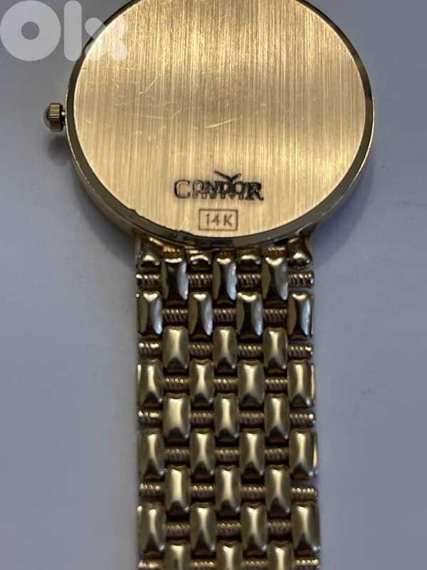 14k solid gold Condor men’s watch made in Italy 43.3 grams 2