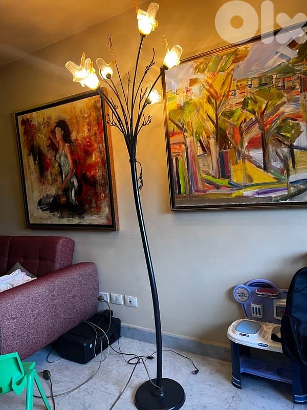 Murano-Style Glass Lighting Set – Floor Lamp + Matching Chandeliers 6