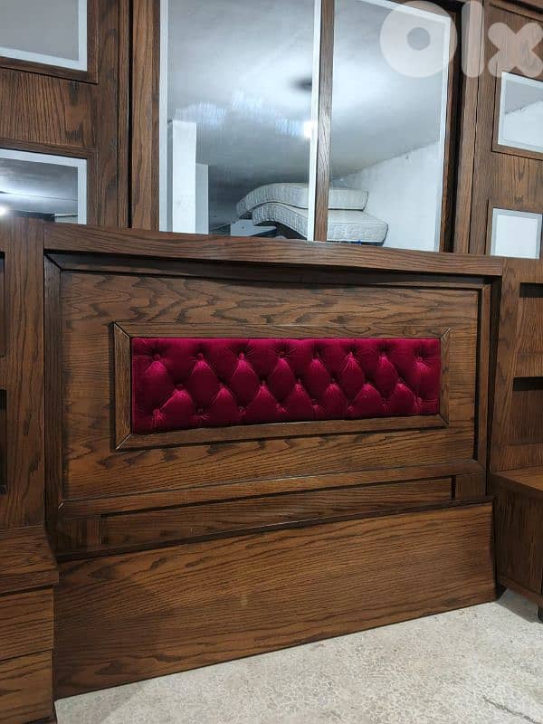 اوضة نوم خشب زان ولاتي كلا ملبسة قشرة سنديان سحاب ودرف 1