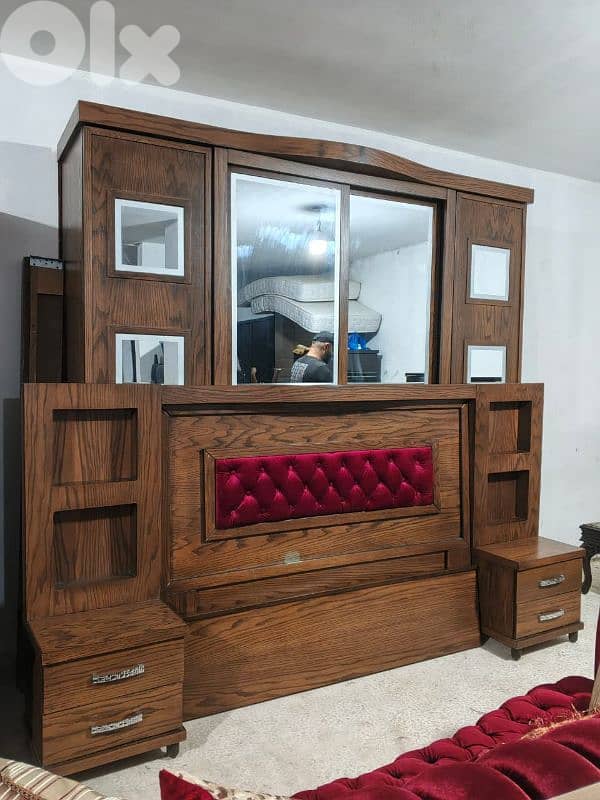 اوضة نوم خشب زان ولاتي كلا ملبسة قشرة سنديان سحاب ودرف 2