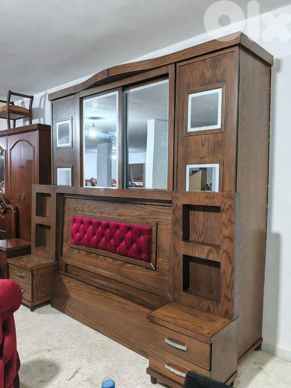 اوضة نوم خشب زان ولاتي كلا ملبسة قشرة سنديان سحاب ودرف 3