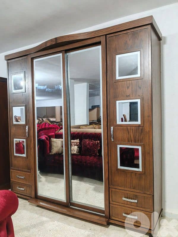 اوضة نوم خشب زان ولاتي كلا ملبسة قشرة سنديان سحاب ودرف 4