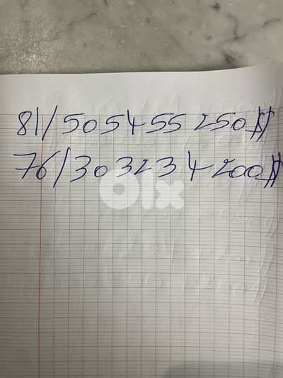 اعلان بيع ارقام تشريج الفا