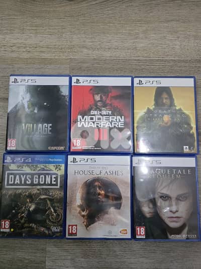 Ps5 Games (Resident/CoD/Plague/House/Days/Death)