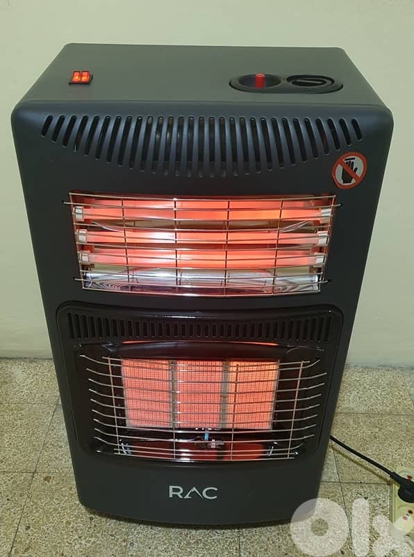 دفاية ماركة RAC شبه جديد كتير كتير نضيف و مستعمل قليل كهرباء وغاز ١٠٠$ 10