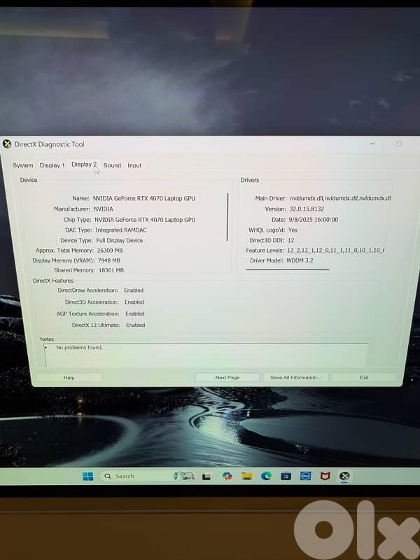 Dell XPS 9640 Core Ultra 9-185H 32GB 1TB SSD 16″UHD+ 4Ktouch RTX 4070 7