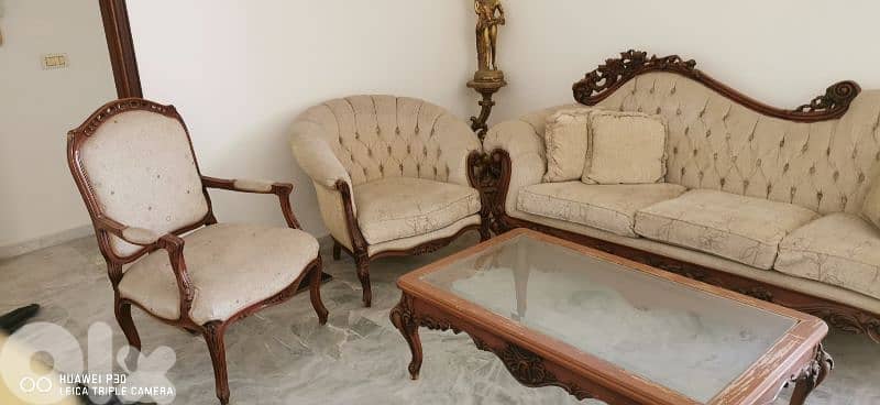 صالون خشب زين حفر 4