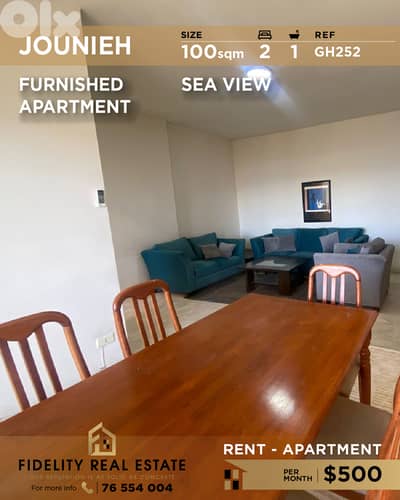 Apartment for rent in Jounieh GH252 شقة مفروشة للإيجار في جونيه