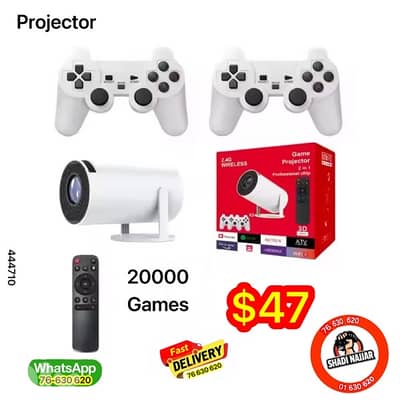 projector  + games $47