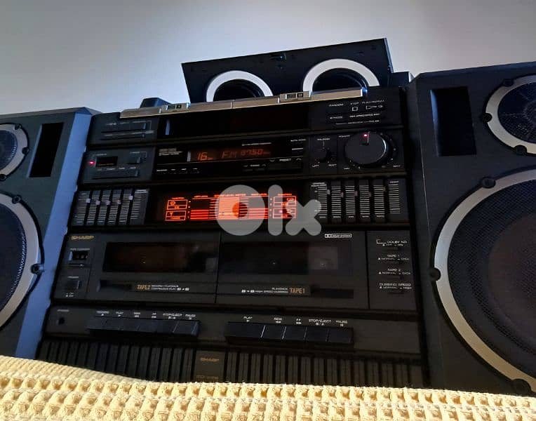 vintage stereo class 1  radio cassette cd aux قديم شغال 2