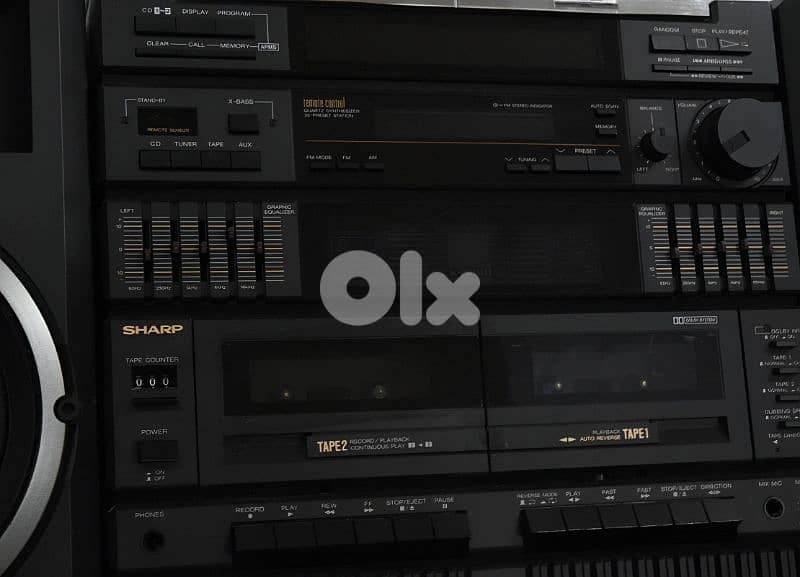 vintage stereo class 1  radio cassette cd aux قديم شغال 5