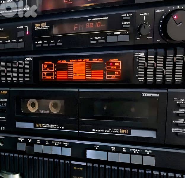 vintage stereo class 1  radio cassette cd aux قديم شغال 7