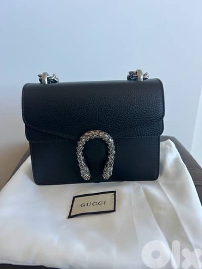 Gucci dionysus black genuine leather mini bag brand new (not used)