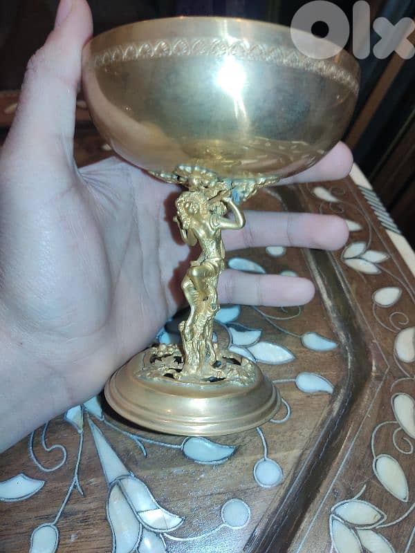 زوج كؤوس فنتج مرتفعة – نحاس مطلي ذهب بتصميم كلاسيكي 2