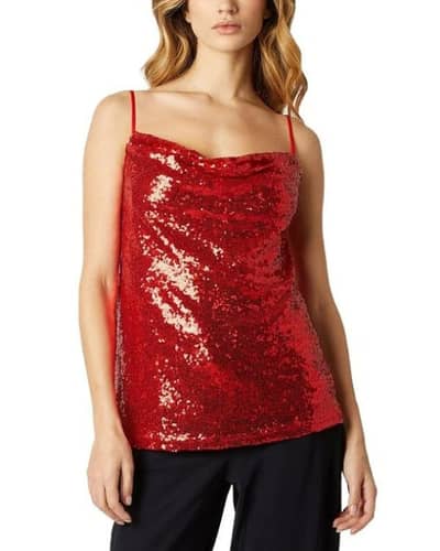 sequins red and black tops size small medium large
