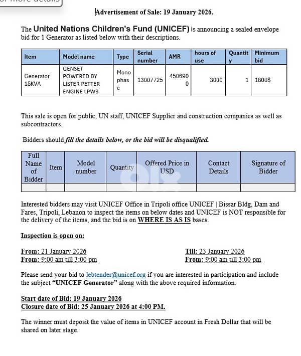Generator Genset 15 KVA 4