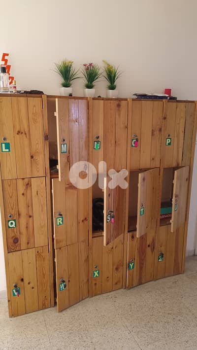 Wooden lockers