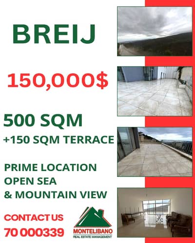 Prime Location 500sqm Apartment For Sale in Breij (بريج)with Open View