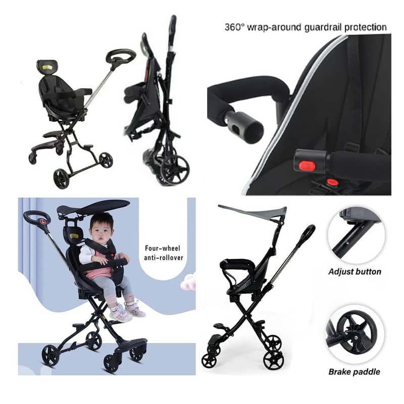 Baby Stroller With 2 Way Seat & Light Weight Folding - عربة أطفال 1