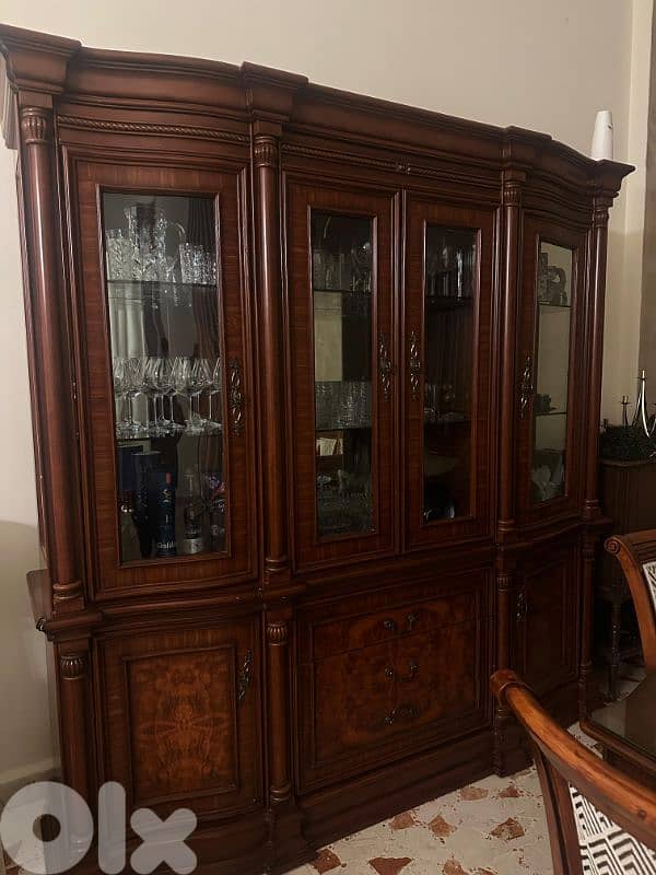 full dining room 10 chairs with dresser and mirror like new 1