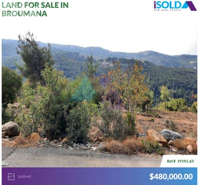 1610m2 land+mountain view 4sale in Ouyoun Broumana - عيون برمانا