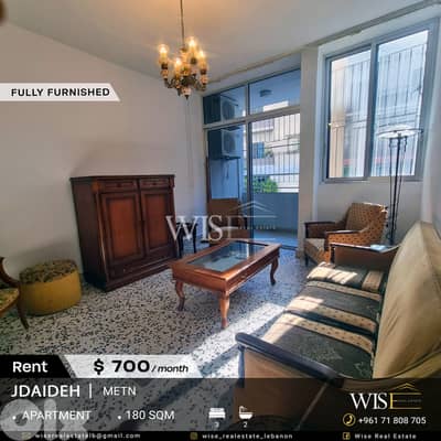 Furnished 180 SQM Apartment for Rent in Jdeideh!